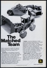 1975 John Deere 646B compactor 860A scraper photo vintage trade print ad
