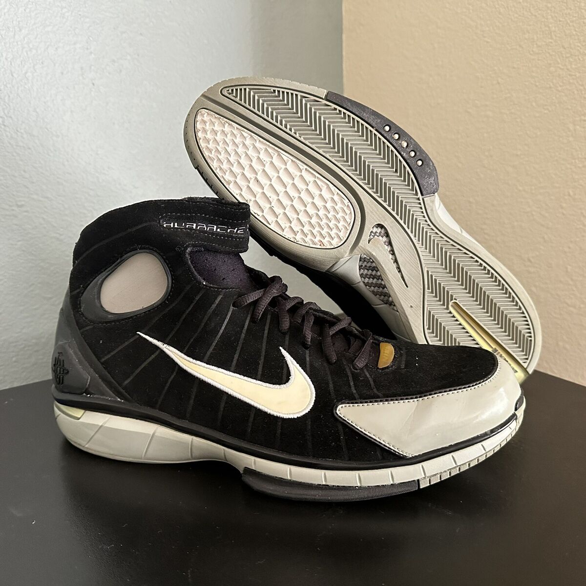 Nike Air Zoom Huarache 2K4 Black Silver B Grade 2004 308475 Nike Air Zoom Huarache 2K4 Black Silver B Grade 2004 308475
