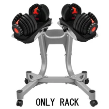 220LBS Dumbbell Stand Adjustable Dumbbell Rack Stand Metal Holder with Wheels