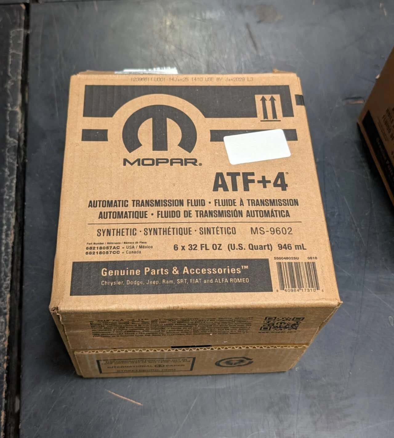 GENUINE OEM Mopar ATF+4 Synthetic Fluid MULTIPACK 1-Qt bottles (68218057AC)