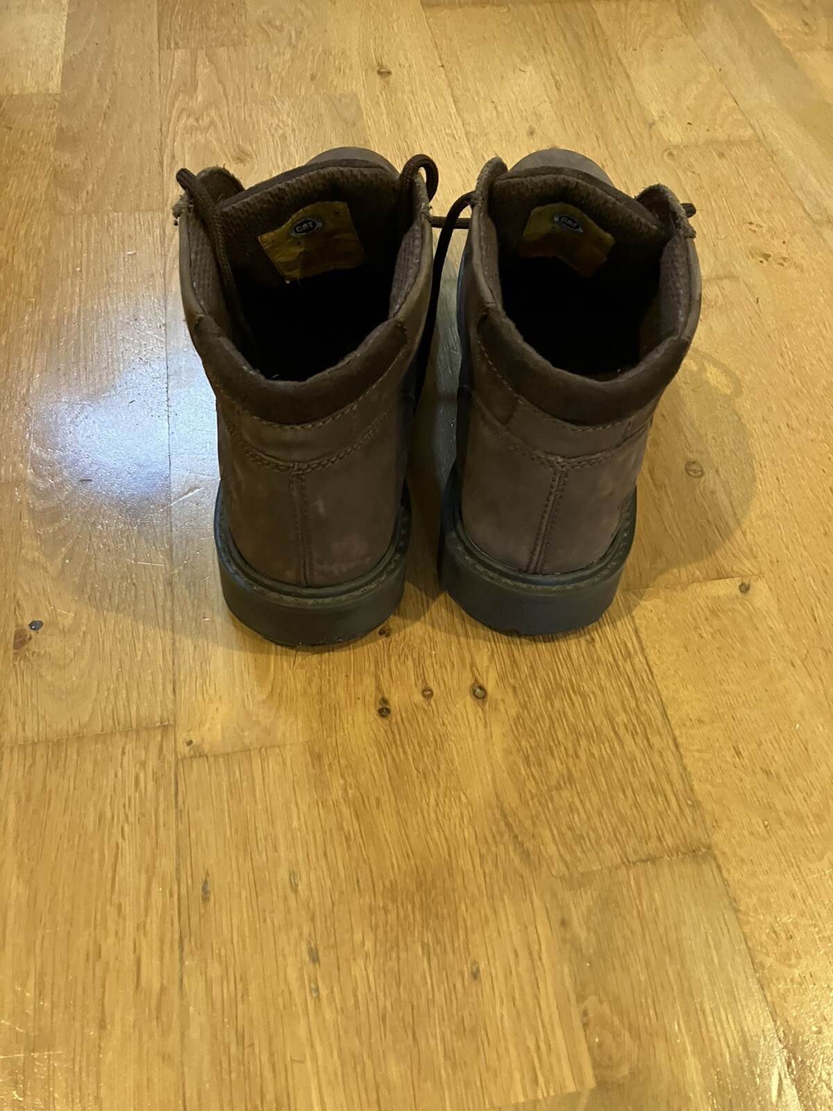 CATERPILLAR Mens Stout Chukka Leather Boots Brown Size UK 7 Wide Width