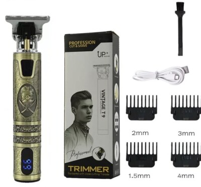 Men's Grooming Rechargable Beard Trimmer With Attachments And Charging Cord