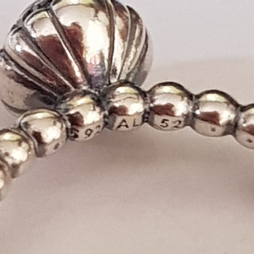 New Pandora Red Garnet January Birthstone Silver Ring Birthday Blooms Size 52 - Picture 5 of 6