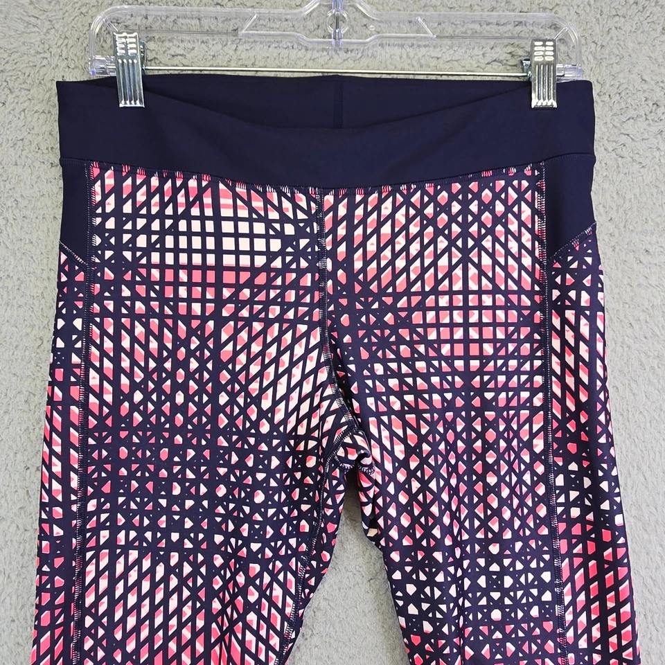 Under Armor Leggings Women’s Small Pink Blue Capri Stretchy Training Running - Image 3 of 4