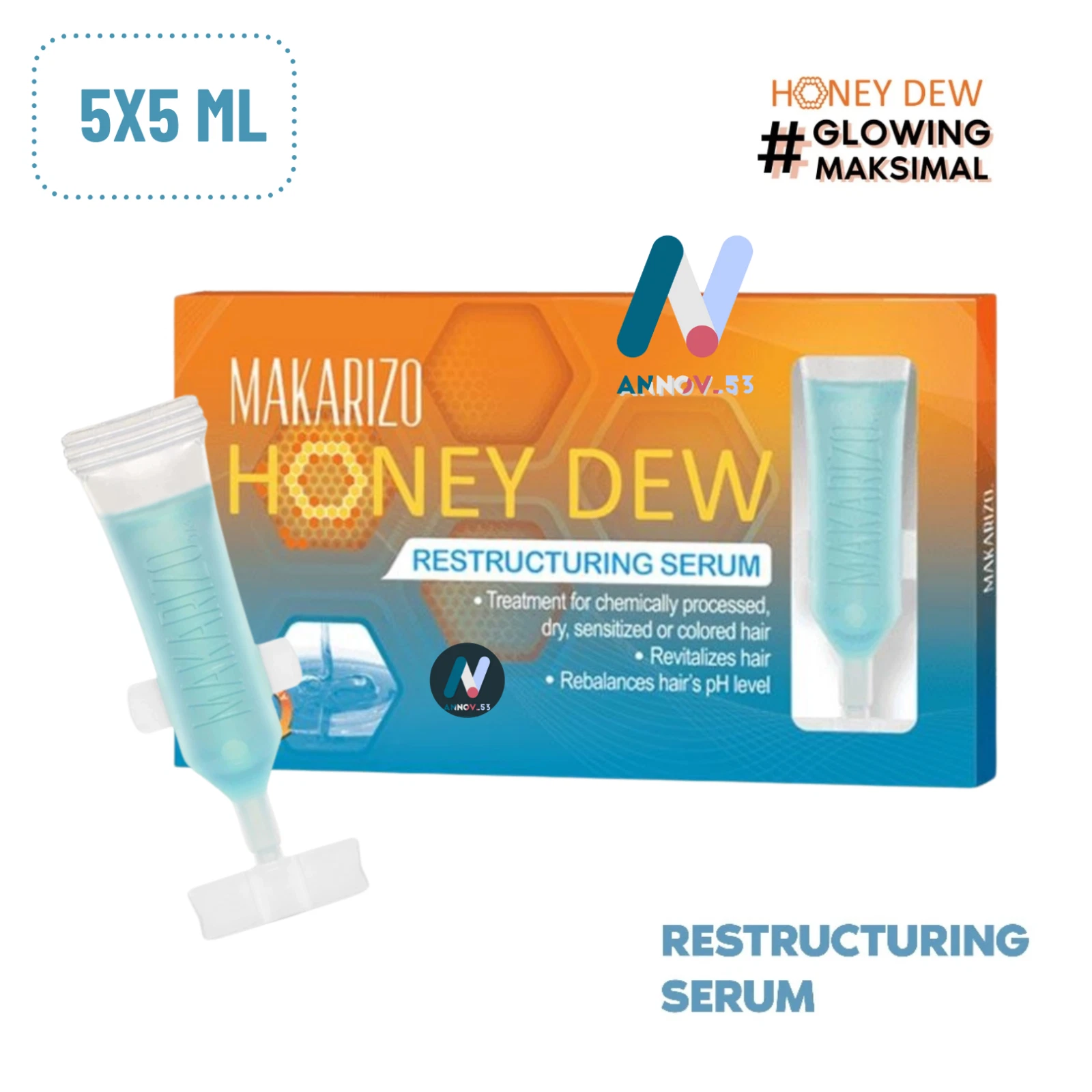 MAKARIZO Professional Honey Restructuring Vit Hair Serum Moist Nourish Smooth