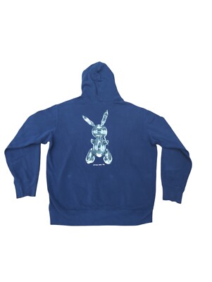 Vtg Jeff Koons Rabbit Hoodie Sweatshirt Pullover Size Large 1986 UT Uniqlo JT