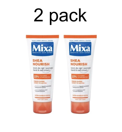 2 x MIXA SHEA NOURISH Hand Cream 100ml | 3.4 Fl. أوز