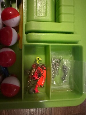 Wakeman Fishing Single Tray Tackle Box 55 Pc Kit Lime Green | eBay Wakeman Fishing Single Tray Tackle Box 55 Pc Kit Lime Green | eBay