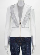 New $2250 Versace Crystal Embellished White B...