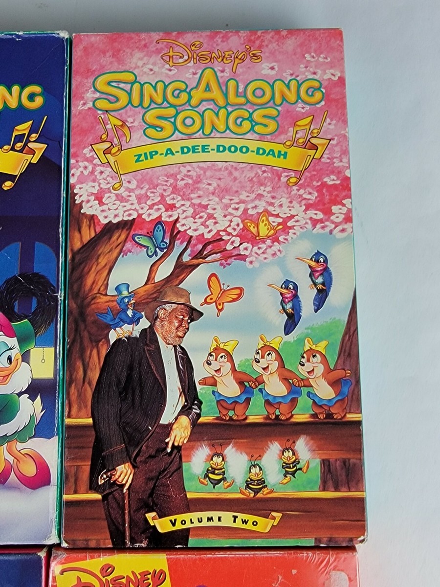 Disney Sing Along Songs VHS Taps Lot of 4 Zip A Dee Doo Dah Under
