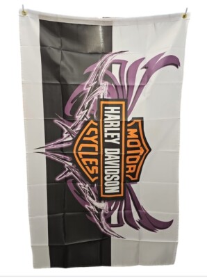 HARLEY DAVIDSON Flag Banner 3'X5' MOTORCYCLE MAN CAVE: FAST FREE SHIPPING~NEW!