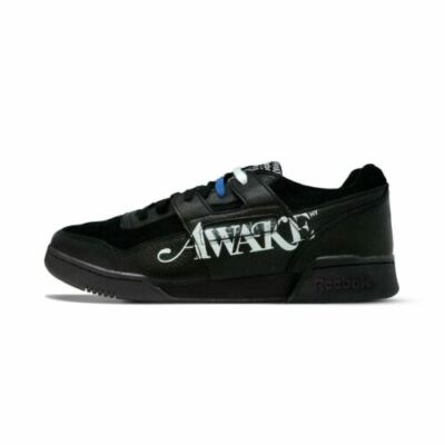 Reebok Mens Workout Plus EG6741 Black Awake Lace Up Low Top Sneaker Shoes  7