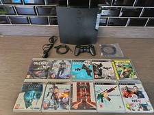 Sony PlayStation 3 Slim 160GB (CECH-2503A) Console Bundle 10 Games, controller