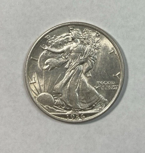 1936 Walking Liberty Half Dollar Flashy Brilliant AU++
