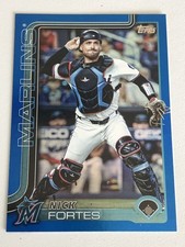 2025 Topps Series 2 - Nick Fortes #523 Blue Holo /150 Marlins
