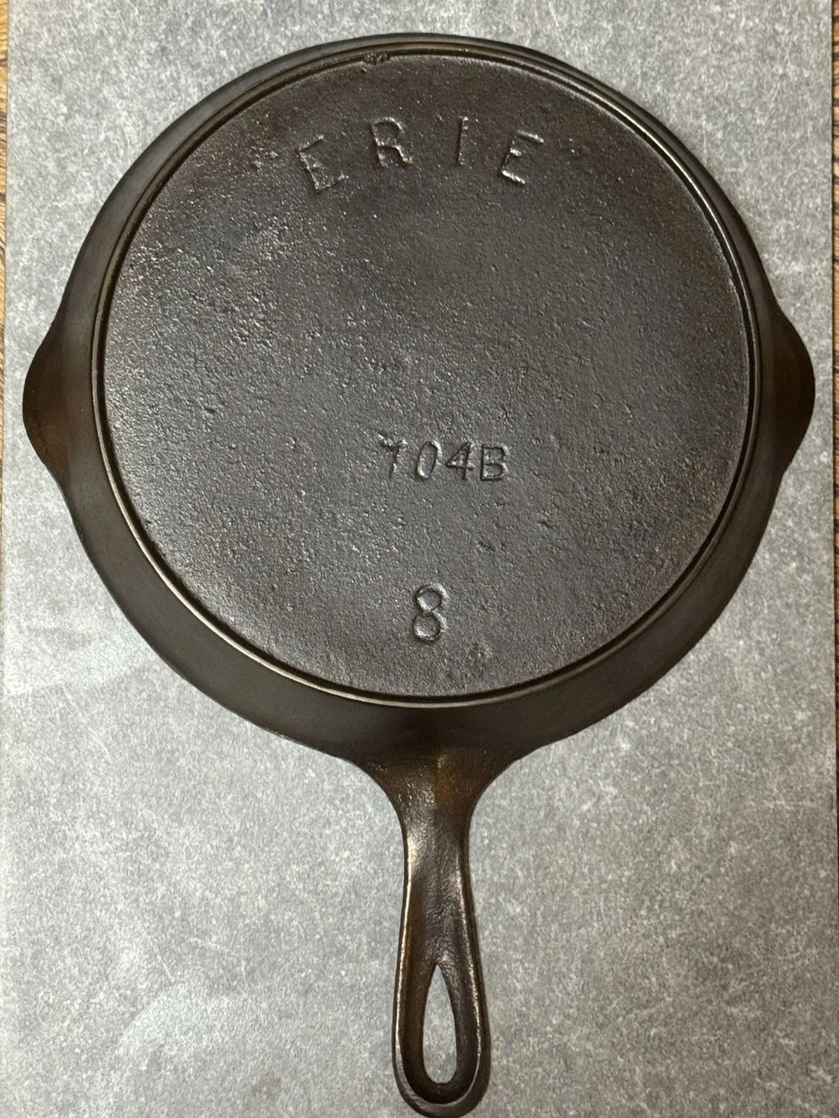 ERIE No. 8 Cast Iron Skillet – 3rd Series “704B” – No Spin- Beautiful Condition