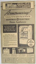Vintage 1941 GE General Electric Refrigerator Newspaper Print Ad