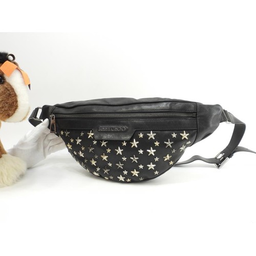 Jimmy Choo Derry Joooo46005001 Crossbody Bag Biker-style Leather Black #HBY0387