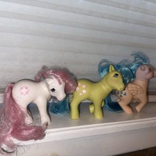 Lot Of 3 Vintage 1980s My Little Pony Toys, G1 Tootsie, Sprinkles & Sundance