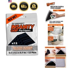 12 Pcs Non Slip Rug Tape Grippers Carpet Mat Floor Safety CEMENT WOOD TILE