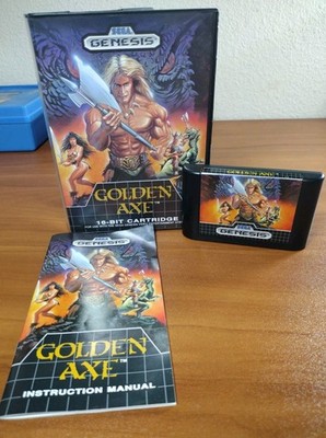 Golden Axe (Sega Genesis 1989) Complete CIB With Manual Very Clean NM