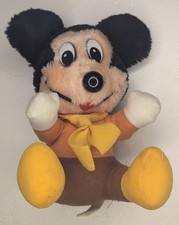 VTG 1980's Disney Mickey's Christmas Carol Mickey Mouse Plush Cratchit Stuffed