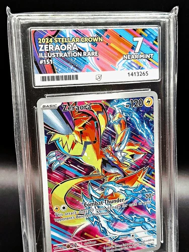 ACE Graded Zeraora Illustration Rare ☆ Stellar Crown ☆ 151/142 Pokémon