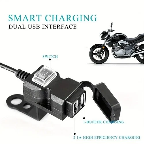 Waterproof Motorbike Motorcycle USB Charger Power Adapter Socket For Phone GPS - Picture 4 of 7