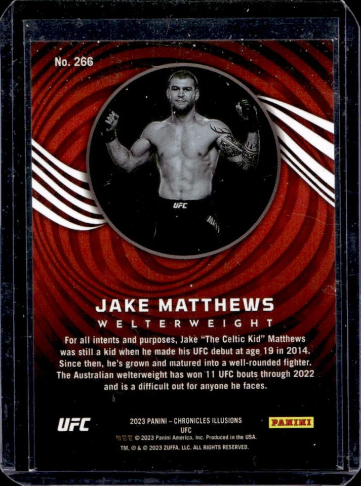 2023 Chronicles UFC Jake Matthews RC Red Rookie #/199 - Image 2 of 2