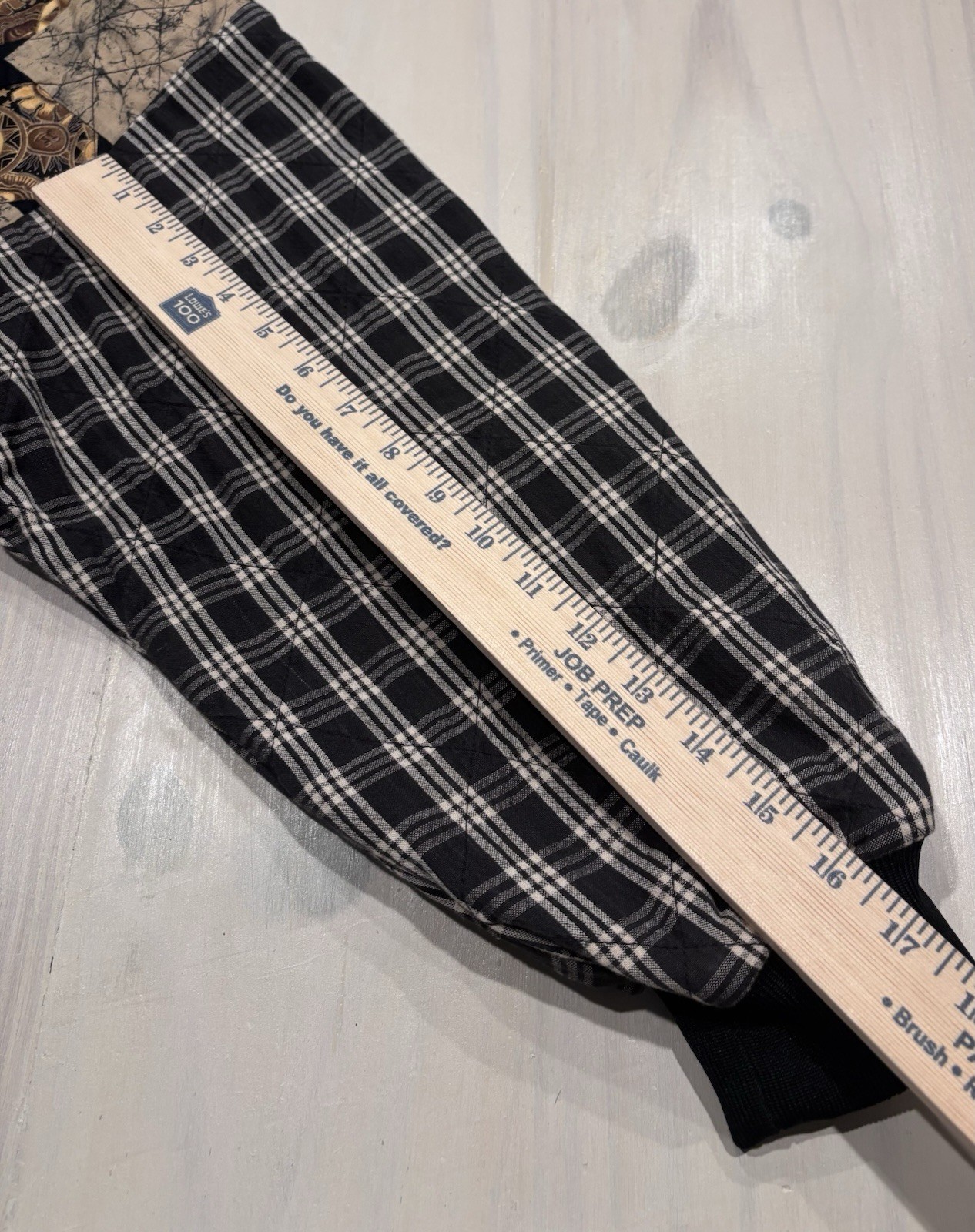 Patchwork Quilt Star Bomber Jacket Plaid Sleeve S… - image 18