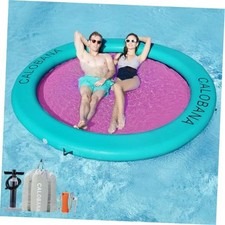 Round Floating Ring Inflatable Water Hammock Heavy Duty River Floats Lake