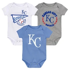 Newborn & Infant Light Blue/White/Heather Gray Kansas City Royals Biggest Little