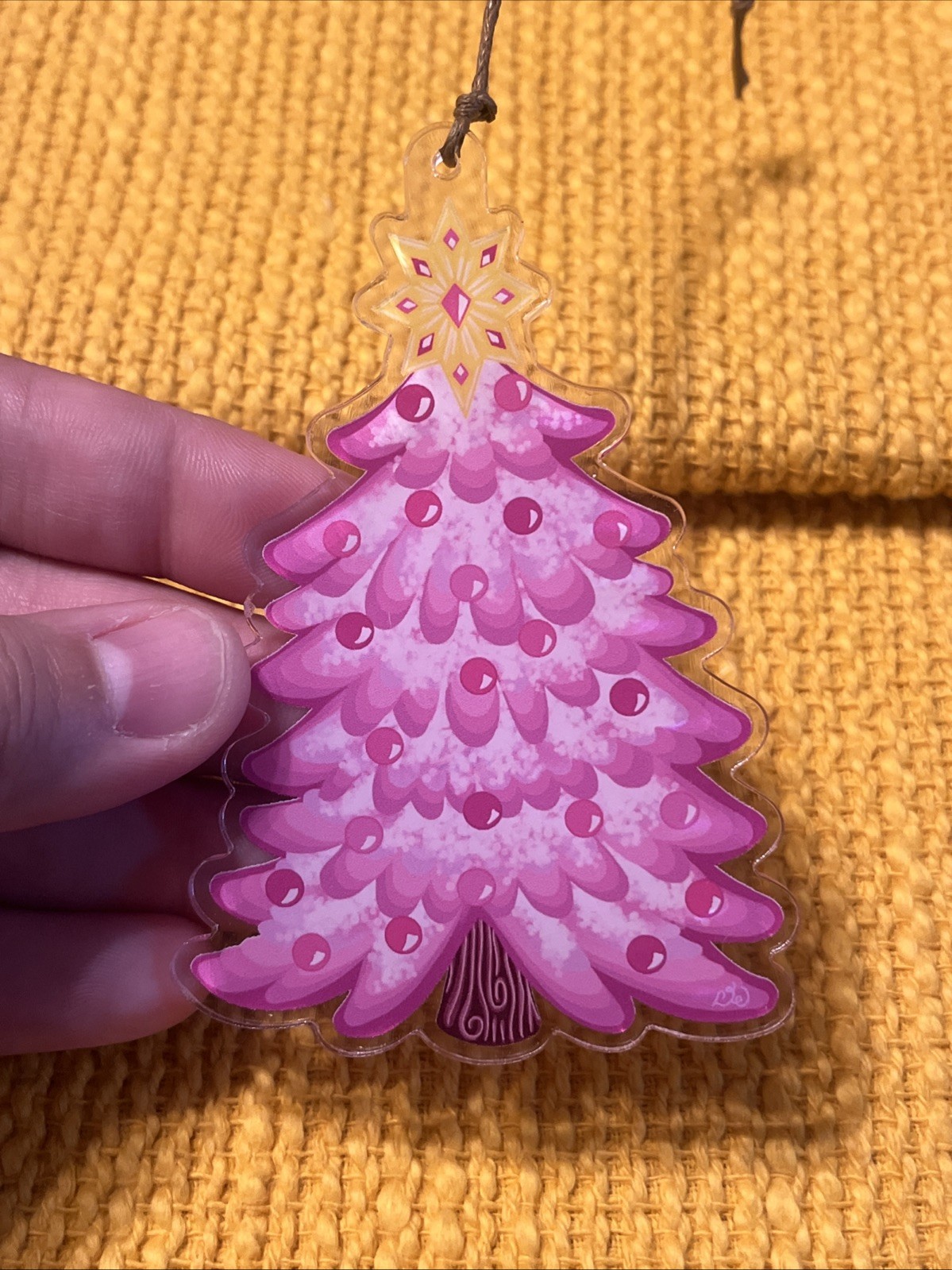 Pink Christmas Tree Ornament