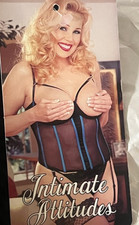 VINTAGE Intimate Attitudes RED BLACK 40 XXL OPEN CUP BONED Corset Bustier Thong