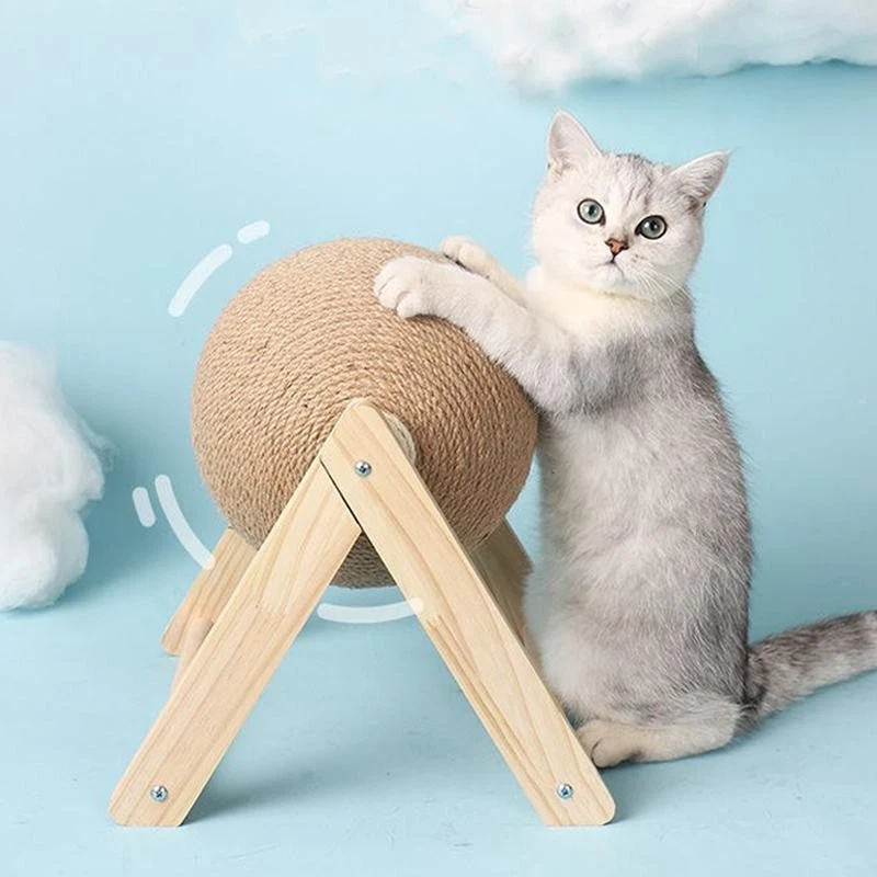 Cat Scratching Ball Toy Kitten Sisal Rope Ball Board Grinding Paws Toys Cats Scr