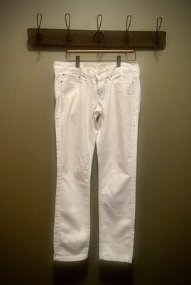 Levi s Slight Curve Skinny Jeans Women s White Denim Mid Rise 5-Pocket Button