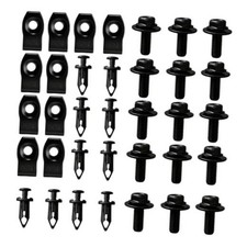 Engine Under Cover Splash Shield Guard Body Bolts, Universal Car Front 35PCS