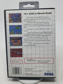 Alex Kidd in Miracle World for Sega Master System SMS Game And Box, Tested