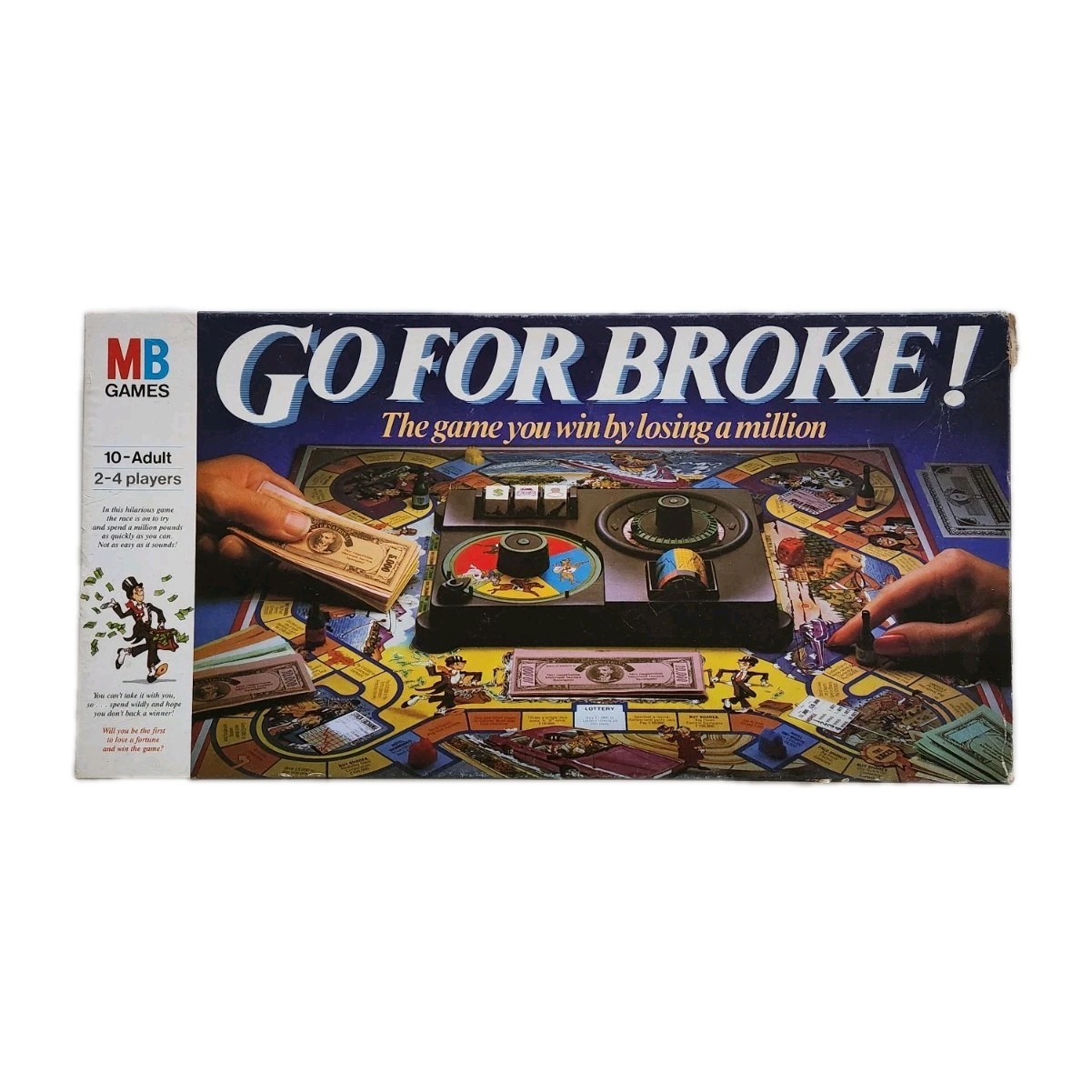Vintage Go For Broke! Board Game MB Games 1985 Edition