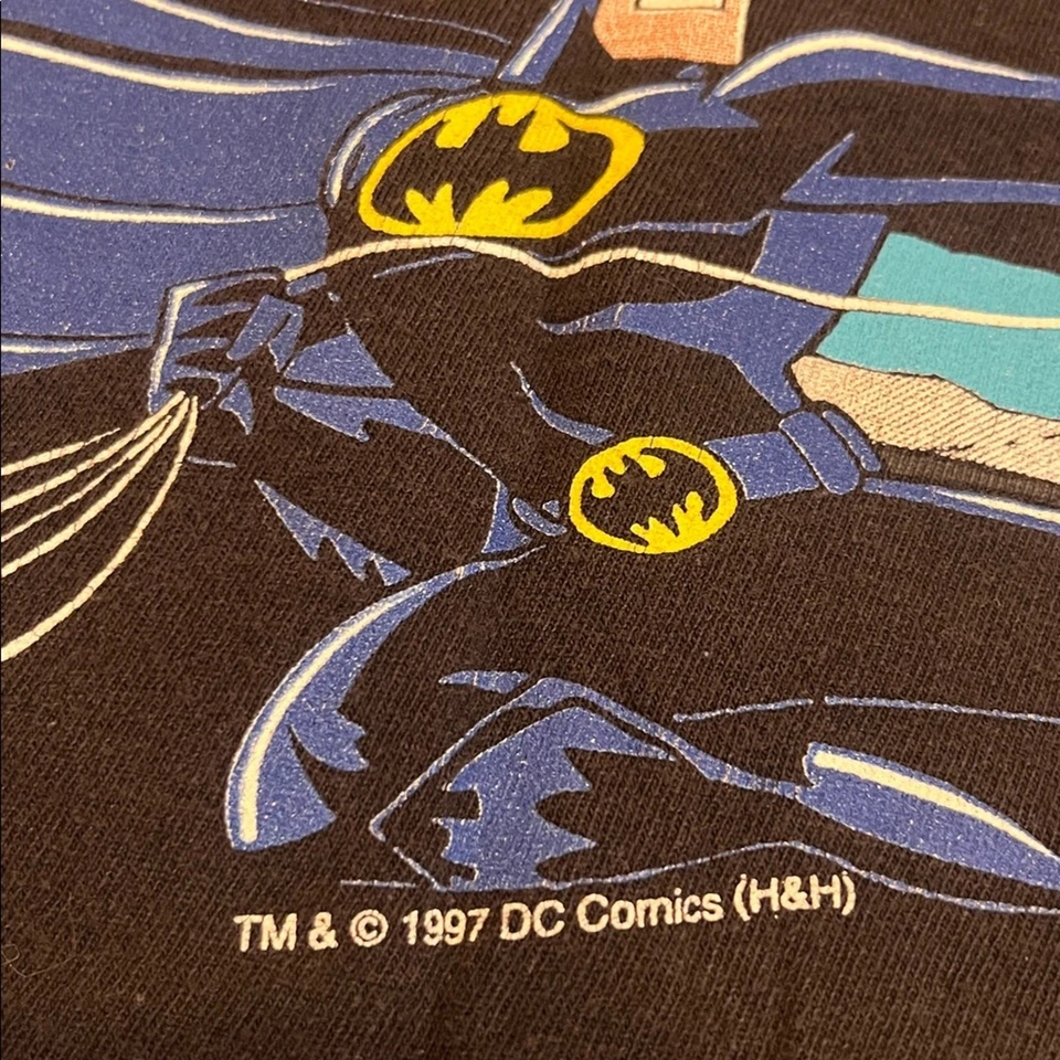 Camiseta negra vintage 1997 Batman and Robin niños Foto 3 de 4