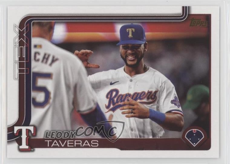 2025 Topps Series 1 Golden Mirror Image Variation SSP Leody Taveras #50 1l14