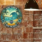 Kona Beer Company Vintage Tin Metal Signs Surf's Beer Hawaiian Tropical Surfing