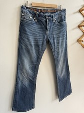 Rock Revival Erin Boot Denim Jeans Women  s Sz 32 Embroidered 34x29.5 READ