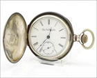 Antique c. 1897 Elgin Grade 169 15j 18s Hunter Pocket Watch Sterling 925 Case