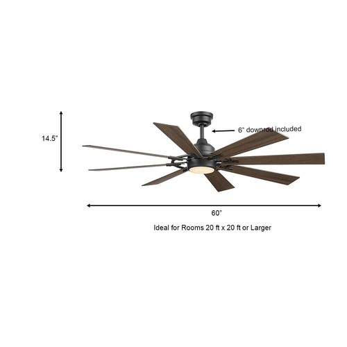 Makenna DC 60 in. White Color Changing Integrated LED Outdoor Matte Black - Picture 4 of 9