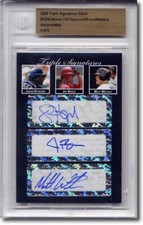 JASON HEYWARD * JAY BRUCE * MATT WIETERS Autograph Rookie Auto BGS #/5