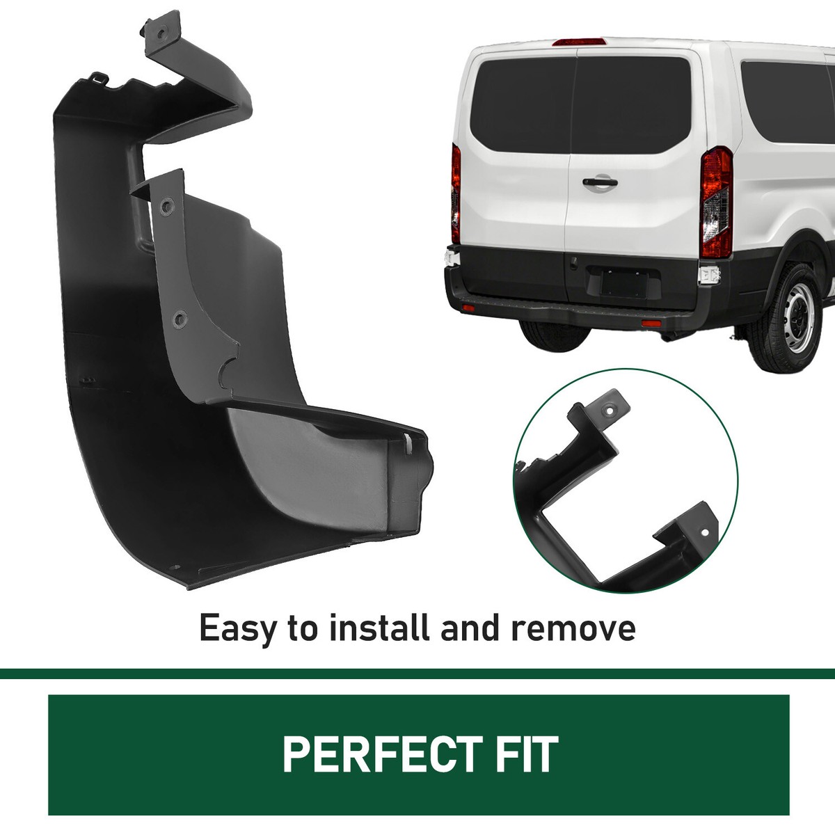 Rear Bumper Side End Cap Cover RH For 2015-2022 Ford Transit 150