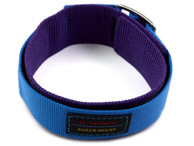 Bracelet de montre Casio G-Shock DW-5600THS-1 à fermeture scratch textile bleu e - Photo 1/2