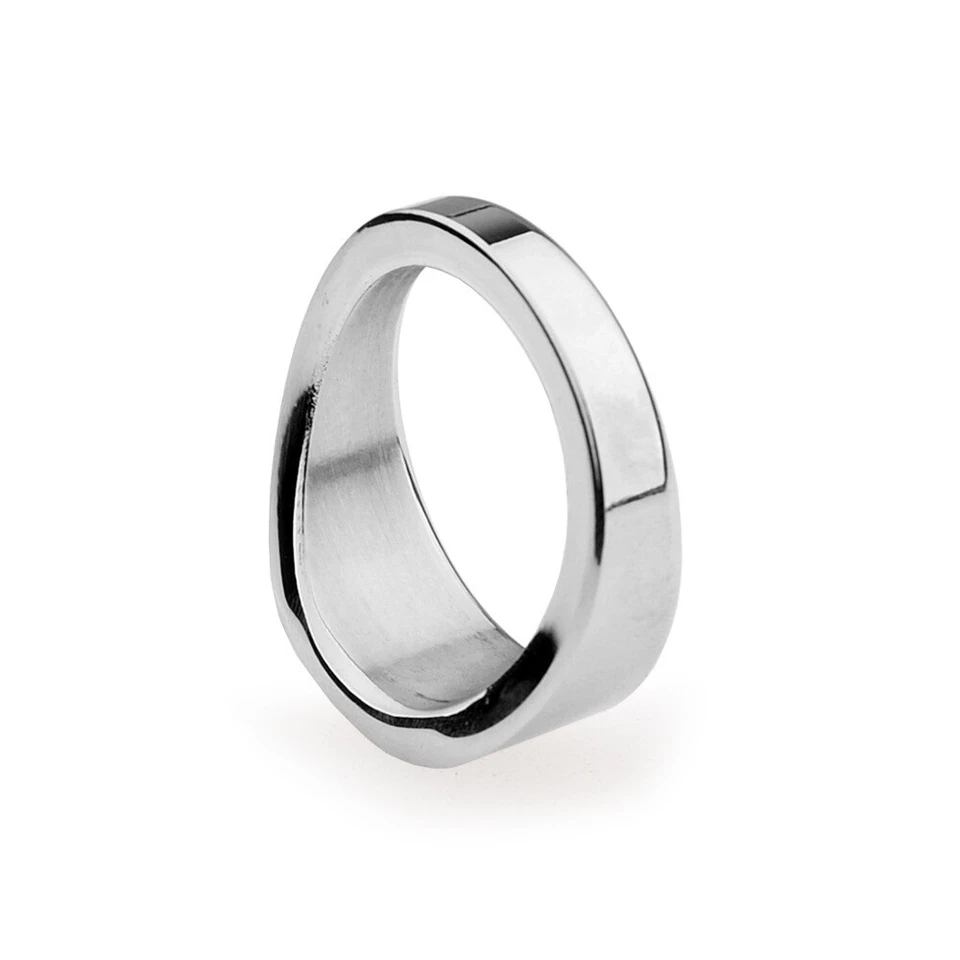 Anel peniano masculino de aço inoxidável glande pênis treinador alongamento atraso ejaculação - Imagem 4 de 4