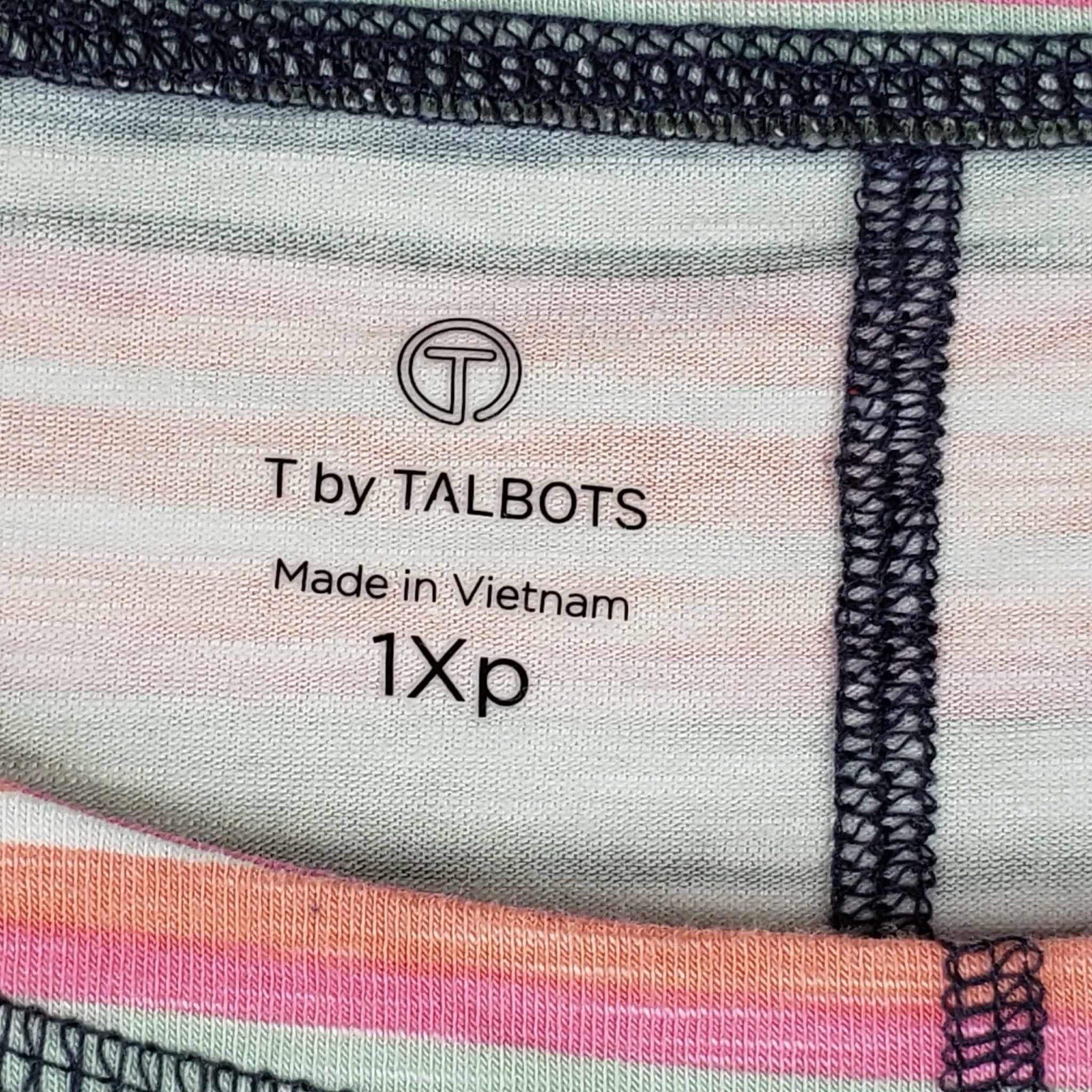 T by Talbots Shirt Womens Size 1Xp Multicolor Str… - image 6